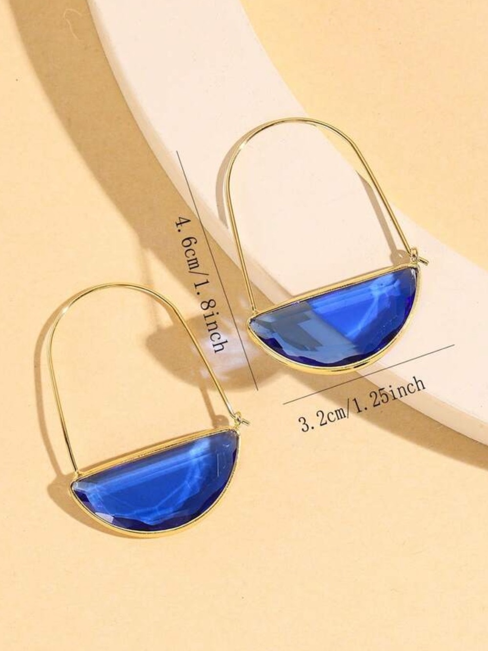 💎 Gemstone Hoop Earrings 💎 - Picture 3 of 5